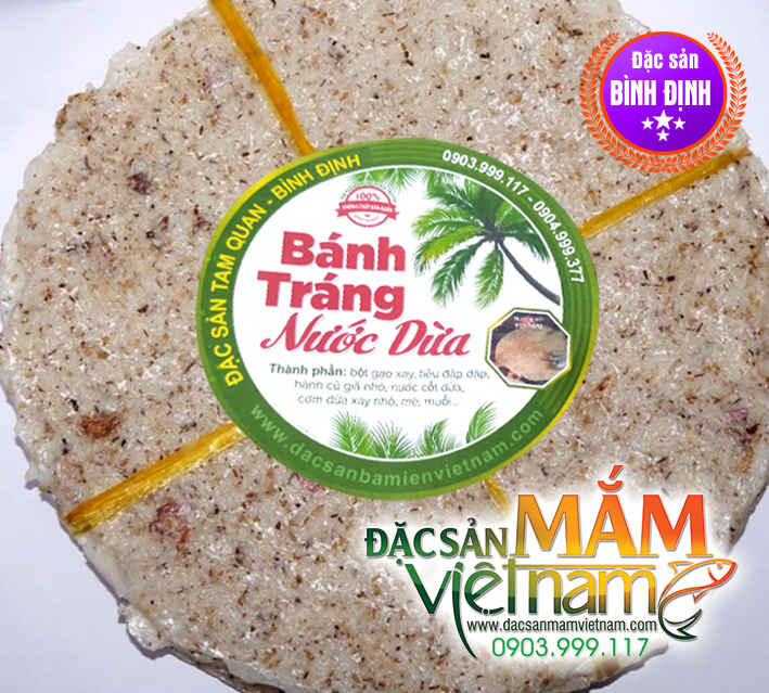 Bánh tráng nước dừa Bình Định - Loại 700g/ràng