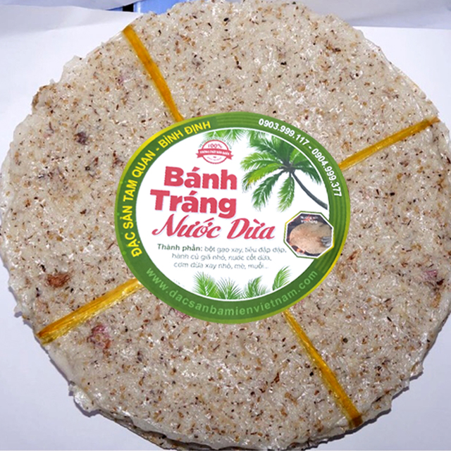 Bánh tráng nước dừa Tam Quan Bình Định ngon tuyệt